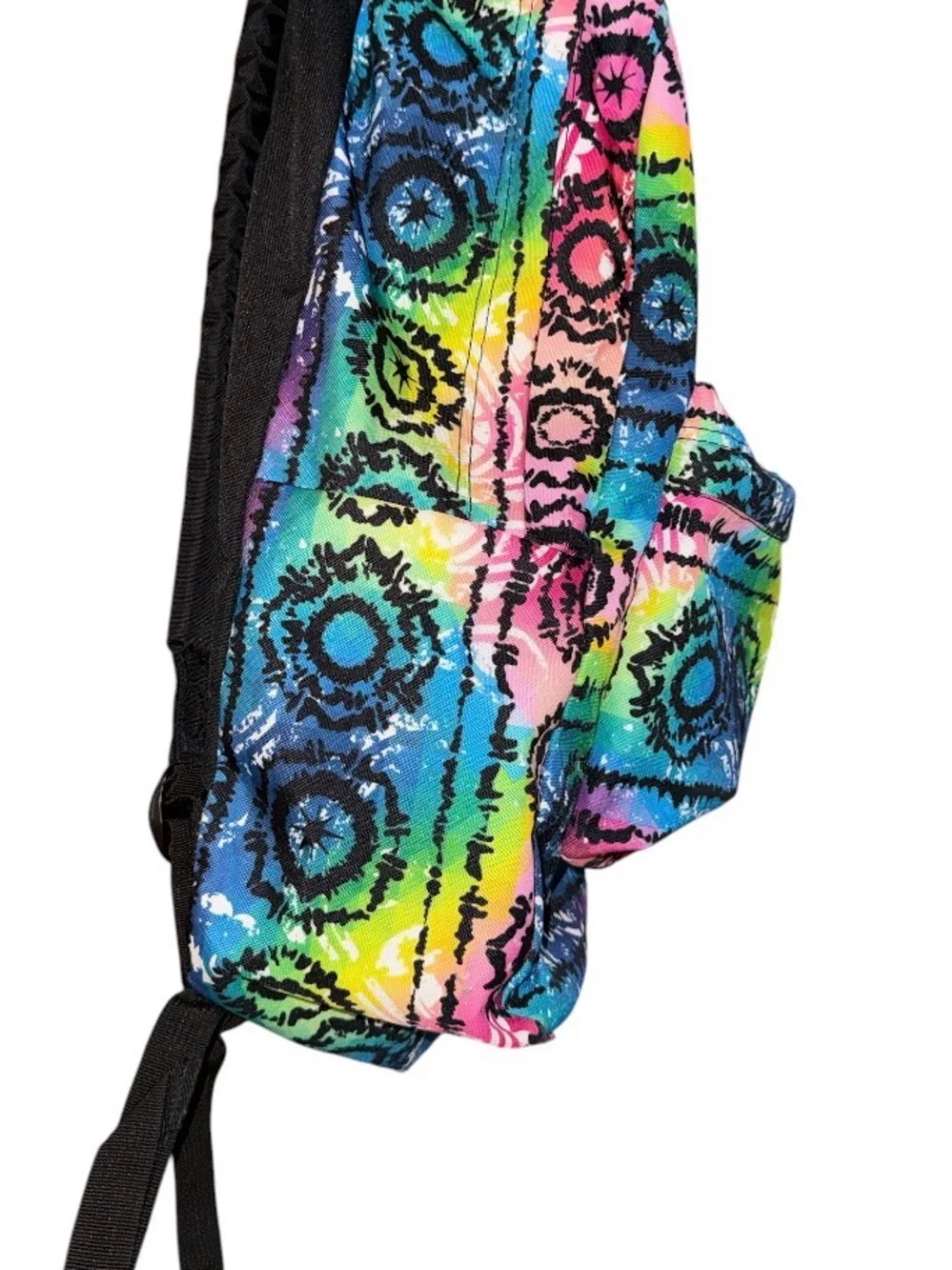 JanSport SuperBreak Backpack – Retired Tie‑Dye Kaleidoscope Floral Print